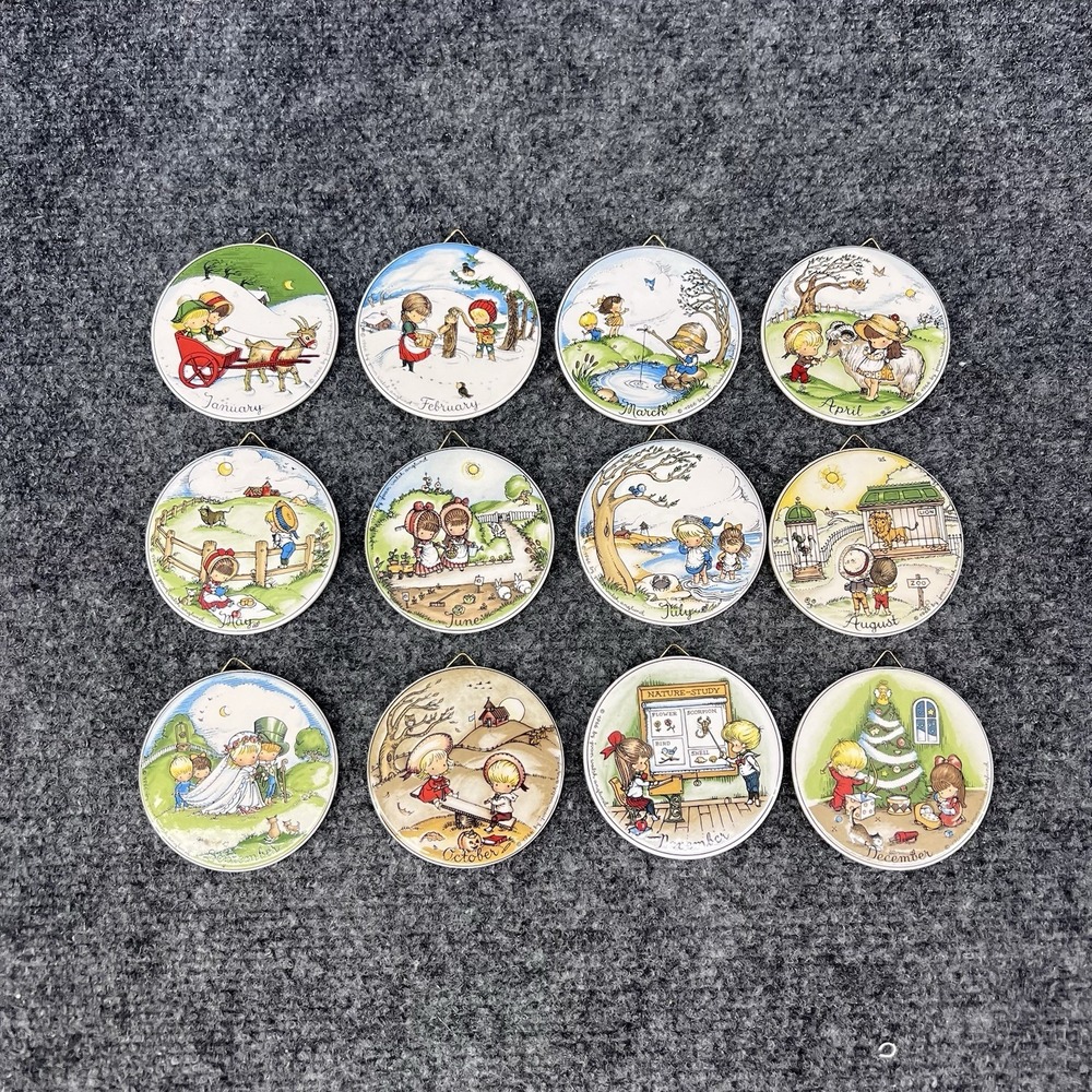 12 Joan Walsh Anglund Children Of West Germany Month Ornaments 1966 Mini Plates
